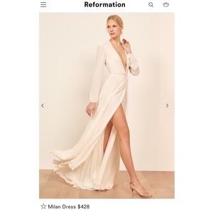 M REFORMATION MILAN DRESS (WHITE) NWT